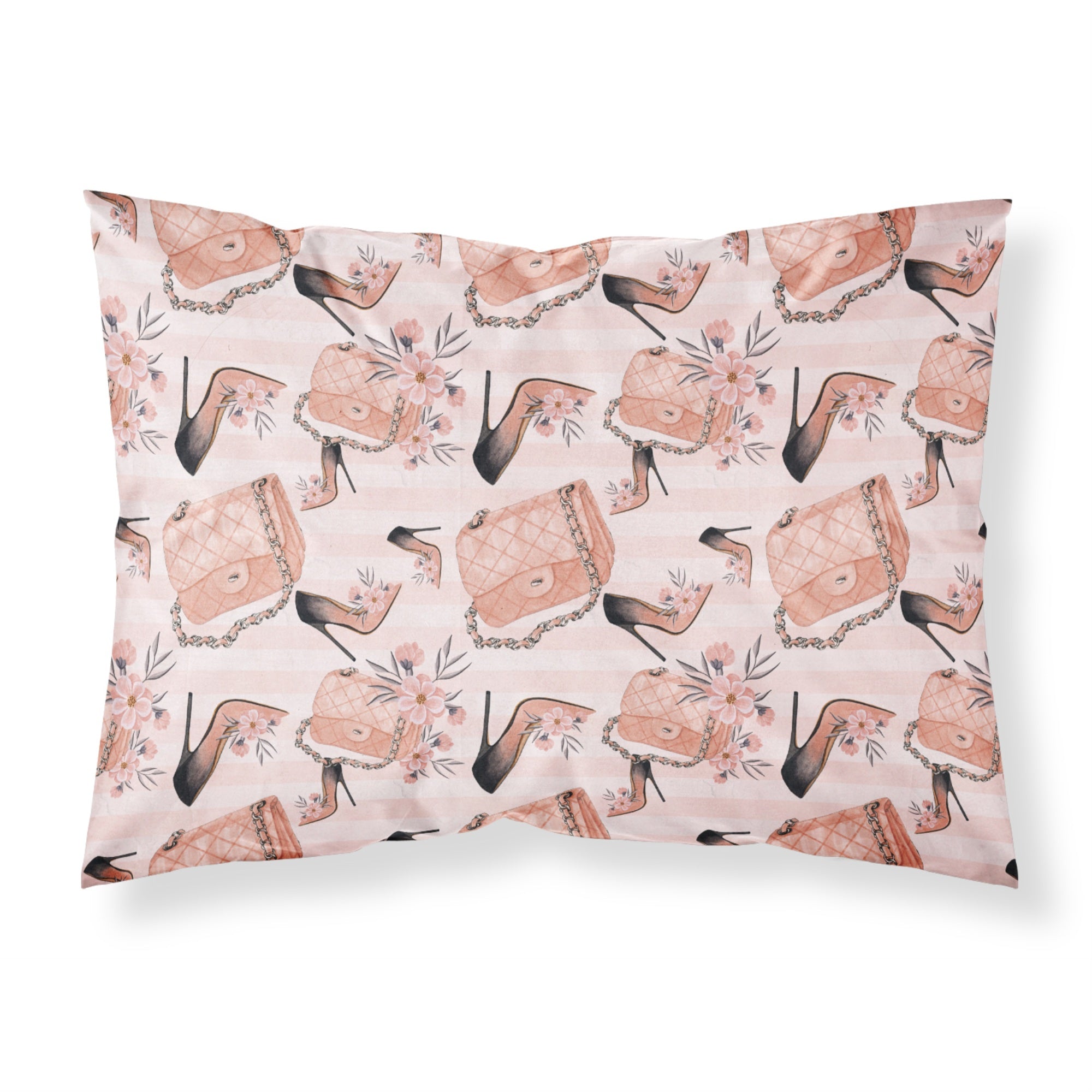 'Caroline'S Treasures Fashion Diva Shoes And Purses Pillowcase, Standard, Multicolor'