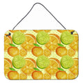 CarolineS Treasures Watercolor Limes And Oranges Citrus Metal Print, 8 Inch  Inch  H X 12 Inch  Inch  W, Multicolor
