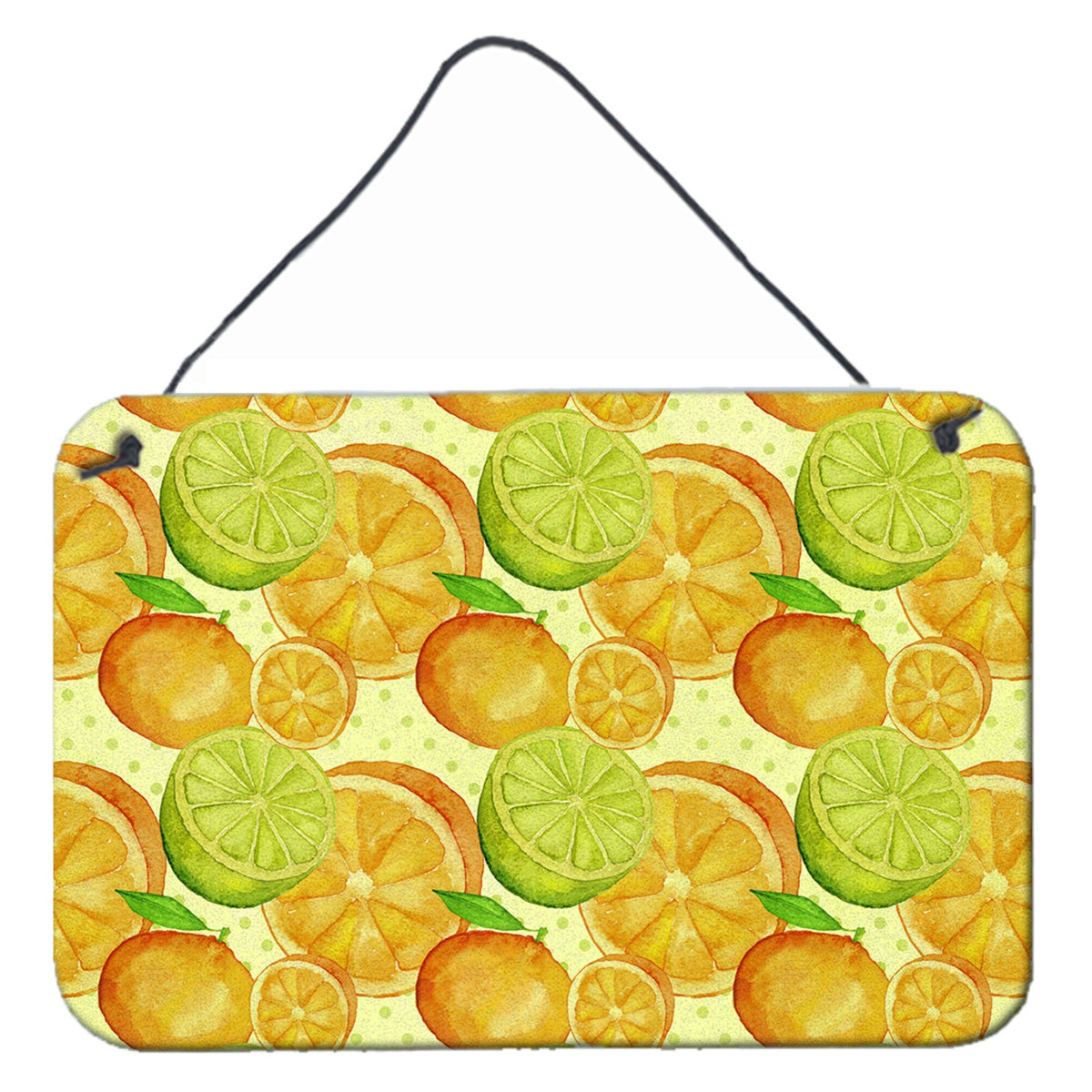 CarolineS Treasures Watercolor Limes And Oranges Citrus Metal Print, 8 Inch  Inch  H X 12 Inch  Inch  W, Multicolor