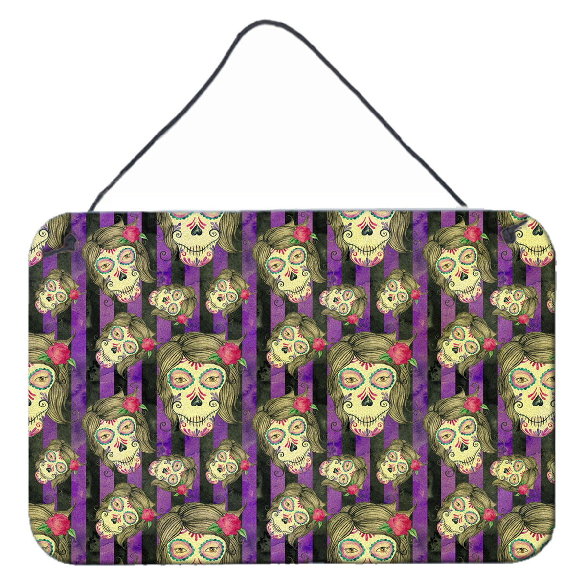 CarolineS Treasures Watercolor Day Of The Dead Halloween Metal Print, 8 Inch  Inch  H X 12 Inch  Inch  W, Multicolor