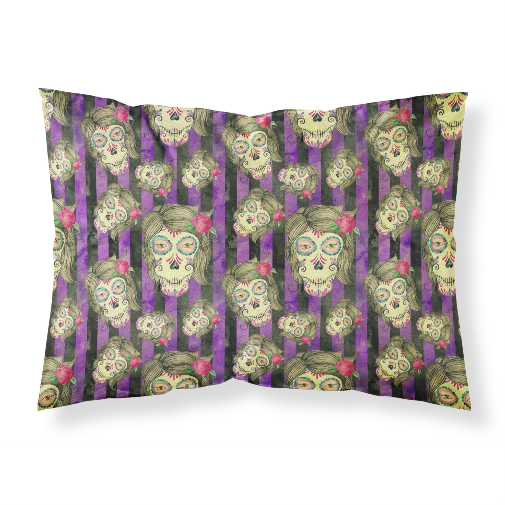 'Caroline'S Treasures Watecolor Day Of The Dead Halloween Pillowcase, Standard, Multicolor'