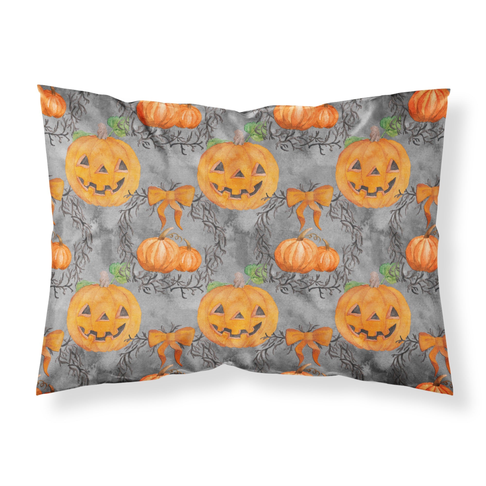 'Caroline'S Treasures ''Watecolor Halloween Pumpkins'' Printed, Polyester Envelope Closure Pillowcase, Standard, Multicolor