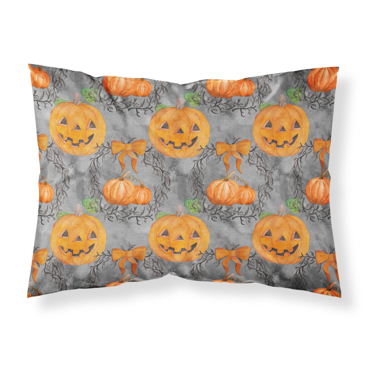 'Caroline'S Treasures ''Watecolor Halloween Pumpkins'' Printed, Polyester Envelope Closure Pillowcase, Standard, Multicolor