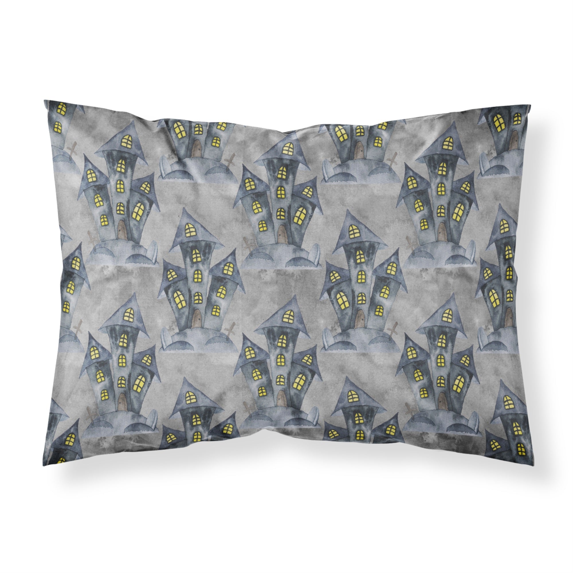 'Caroline'S Treasures Watecolor Halloween Haunted House Pillowcase, Standard, Multicolor'