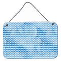 CarolineS Treasures Beach Watercolor Waves Metal Print, 8 Inch  Inch  H X 12 Inch  Inch  W, Multicolor