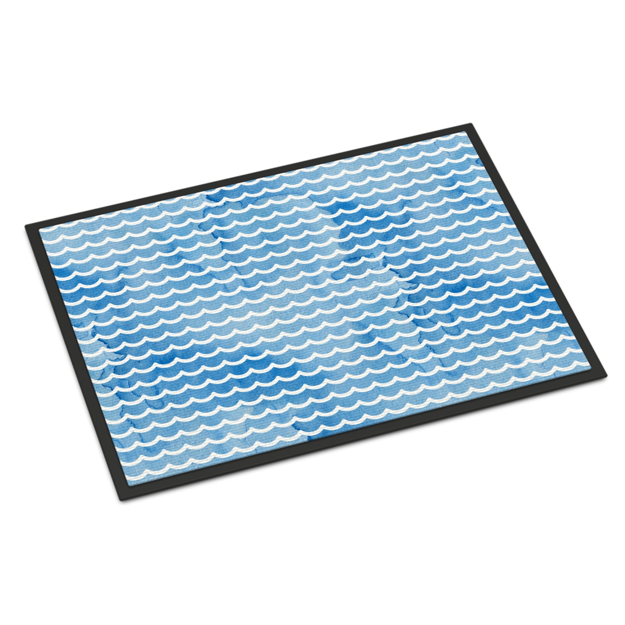 'Caroline'S Treasures Beach Watercolor Waves Indoor Or Outdoor Doormat, 24'' H X 36'' W, Multicolor'