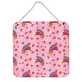 CarolineS Treasures Watercolor Shooting Stars On Pink Metal Print, 6 Inch  Inch  H X 6 Inch  Inch  W, Multicolor
