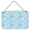 CarolineS Treasures Watercolor Snowflake On Light Blue Metal Print, 8 Inch  Inch  H X 12 Inch  Inch  W, Multicolor