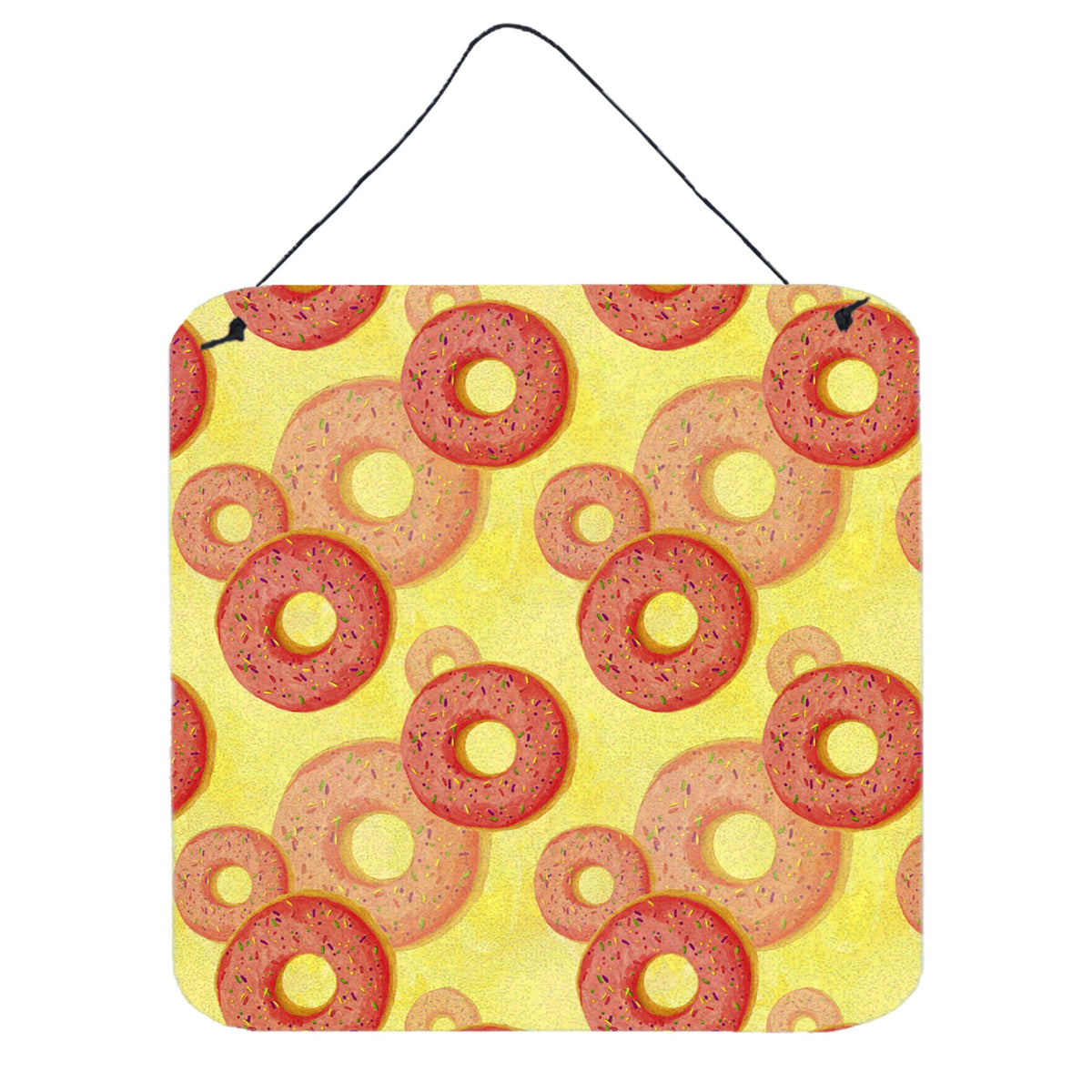 CarolineS Treasures Watercolor Just Donuts Metal Print, 6 Inch  Inch  H X 6 Inch  Inch  W, Multicolor