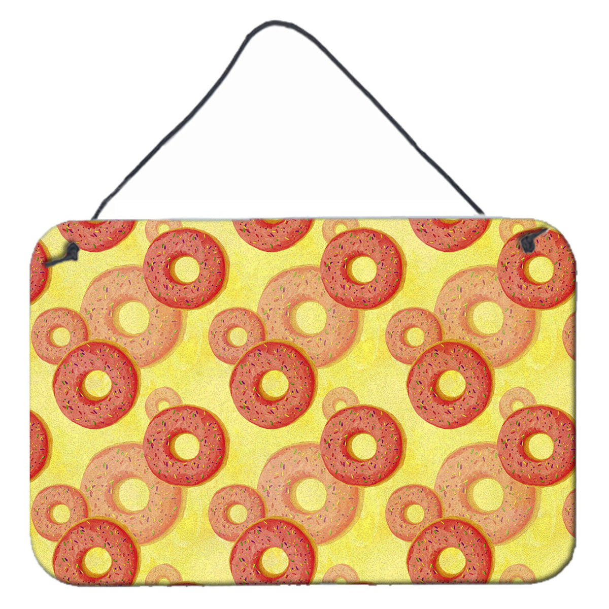 CarolineS Treasures Watercolor Just Donuts Metal Print, 8 Inch  Inch  H X 12 Inch  Inch  W, Multicolor