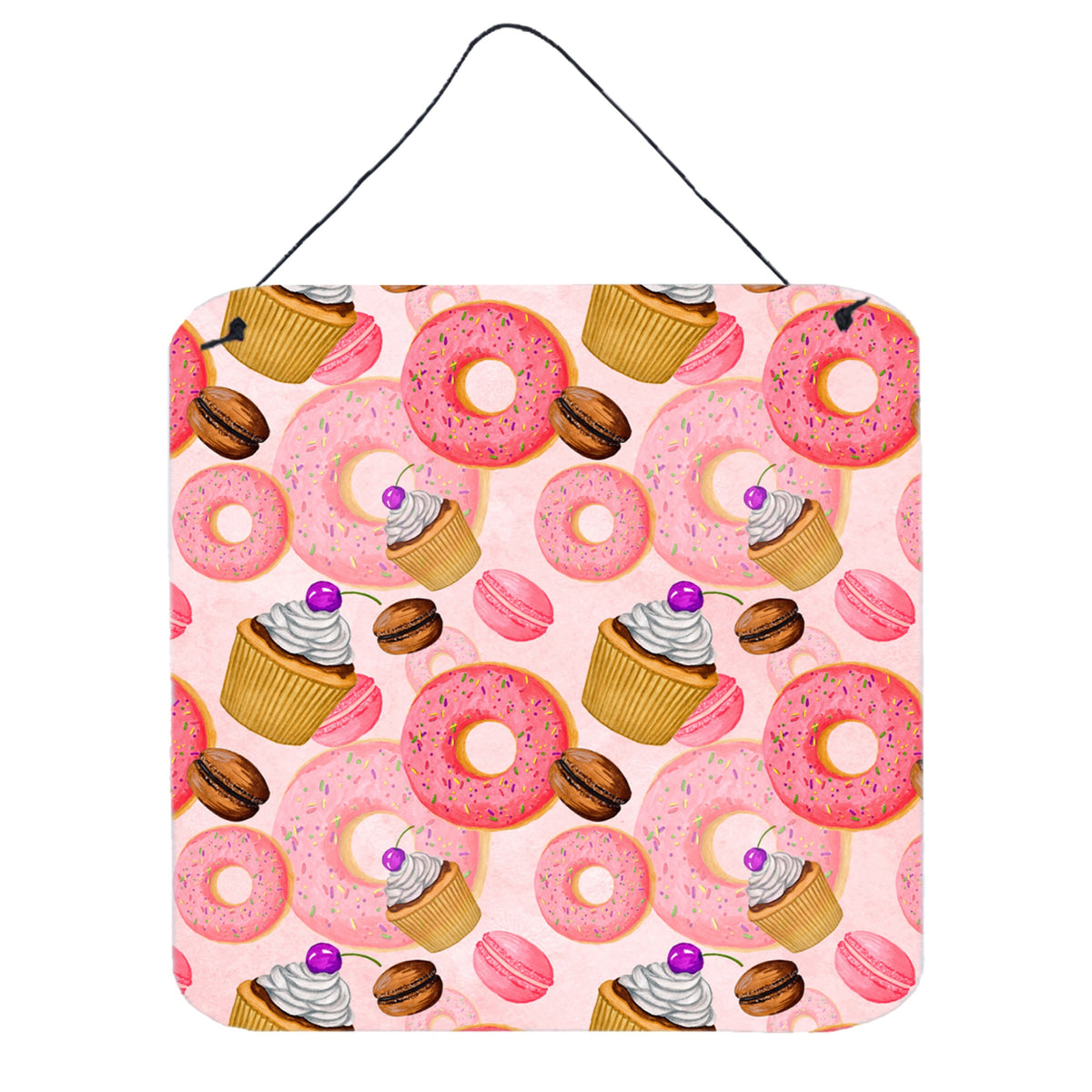 CarolineS Treasures Watercolor Sweet Pastries Metal Print, 6 Inch  Inch  H X 6 Inch  Inch  W, Multicolor
