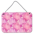 CarolineS Treasures Watercolor Hot Pink Hearts Metal Print, 8 Inch  Inch  H X 12 Inch  Inch  W, Multicolor