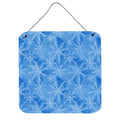 CarolineS Treasures Watercolor Dark Blue Winter Snowflakes Metal Print, 6 Inch  Inch  H X 6 Inch  Inch  W, Multicolor