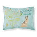 'Caroline'S Treasures Welcome Friends German Shepherd Printed, Polyester, 250 Thread Count, Envelope Closure Pillowcase, Standa