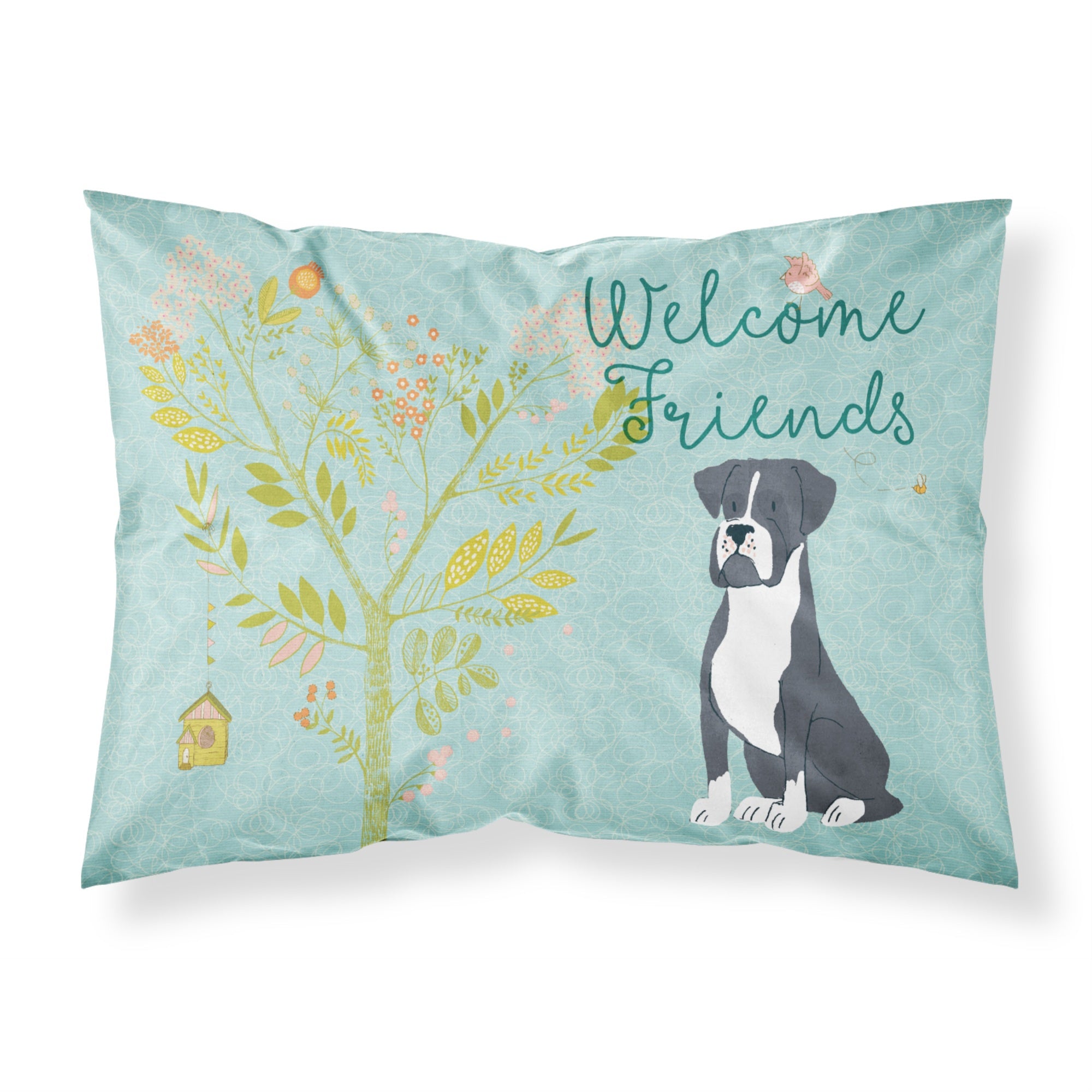 'Caroline'S Treasures Welcome Friends Black Boxer Pillowcase, Standard,'