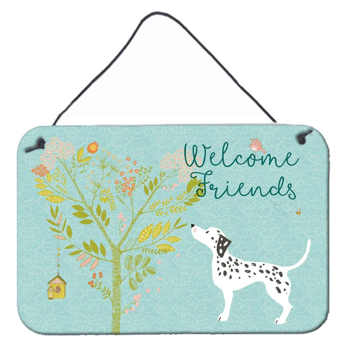 CarolineS Treasures Welcome Friends Dalmatian Metal Print, 8Hx12W, Multicolor