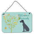 CarolineS Treasures Welcome Friends Black Dane Metal Print, 8Hx12W