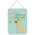 CarolineS Treasures Friends Welcome Fawn Dane Cropped Ears Metal Print, 16H X 12W, Multicolor