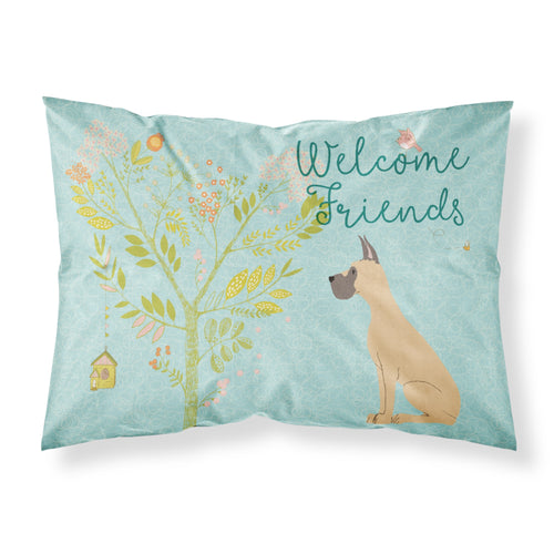 'Caroline'S Treasures Welcome Friends Ears Fawn Dane Cropped Pillowcase, Standard'