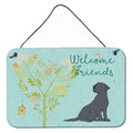 CarolineS Treasures Welcome Friends Retriever Black Labrador Metal Print, 8Hx12W