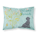 'Caroline'S Treasures ''Welcome Friends Black Labrador Retriever'' Printed, Polyester Envelope Closure Pillowcase, Standard