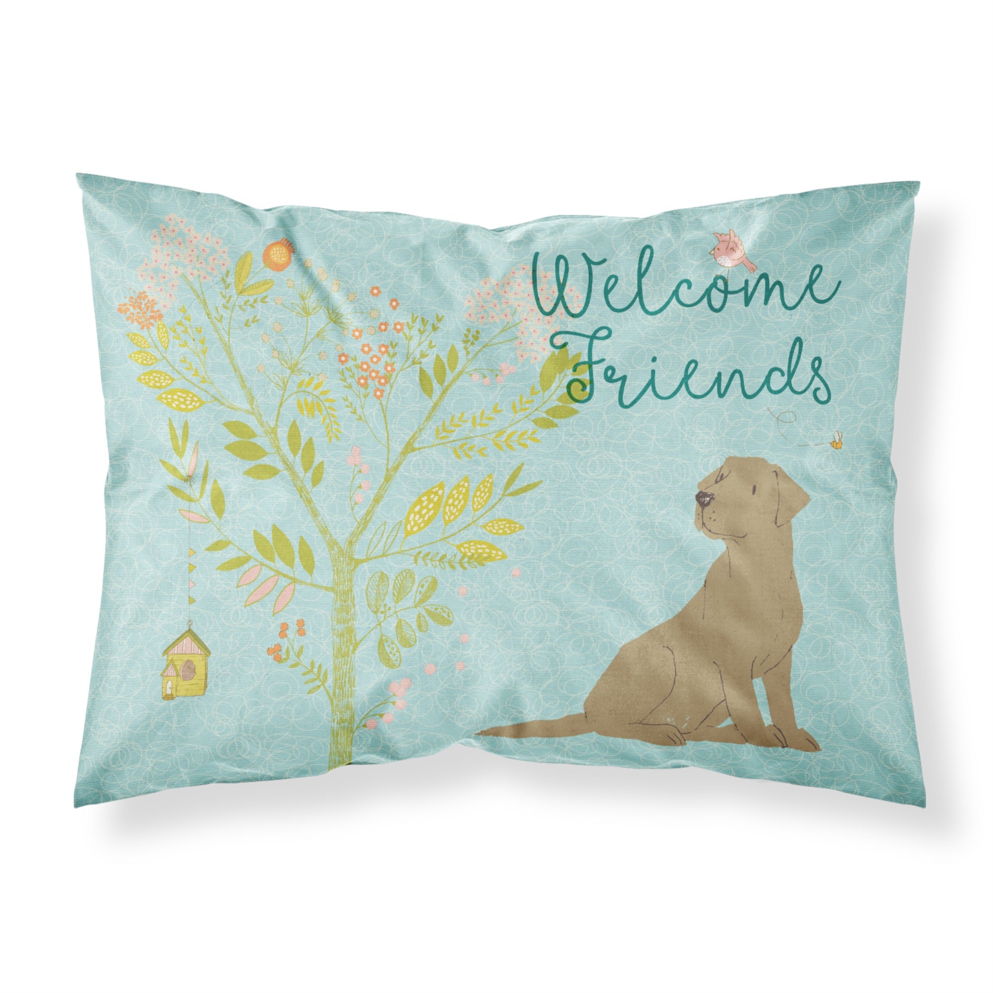 'Caroline'S Treasures Welcome Friends Retriever Chocolate Labrador Pillowcase, Standard'