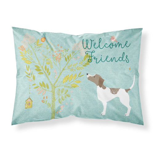 'Caroline'S Treasures ''Welcome Friends Pointer'' Printed, Polyester Envelope Closure Pillowcase, Standard, Multicolor'