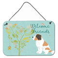 CarolineS Treasures Welcome Friends Saint Bernard Metal Print, 8Hx12W