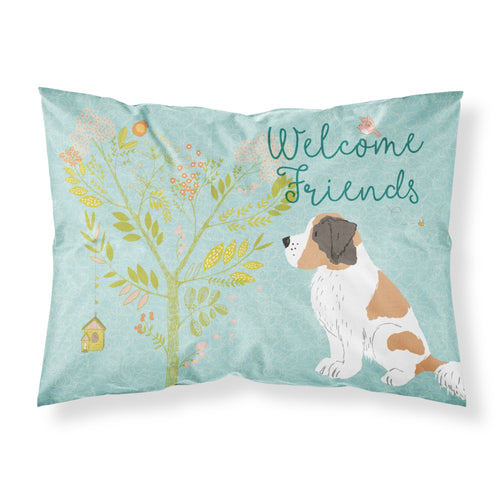 'Caroline'S Treasures Welcome Friends Saint Bernard Pillowcase, Standard'