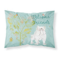 'Caroline'S Treasures Welcome Friends English Bulldog White Pillowcase, Standard'