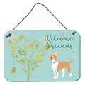 CarolineS Treasures Welcome Friends Brown Bull Terrier Metal Print, 8Hx12W