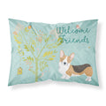 'Caroline'S Treasures Welcome Friends Welsh Pembroke Corgi Tricolor Pillowcase, Standard'