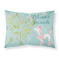 'Caroline'S Treasures Welcome Friends Pink Poodle Pillowcase, Standard,'