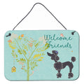 CarolineS Treasures Welcome Friends Black Poodle Metal Print, 8Hx12W, Multicolor