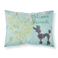 'Caroline'S Treasures Welcome Friends Black Poodle Pillowcase, Standard,'