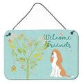 CarolineS Treasures Welcome Friends Gold Springer Spaniel Metal Print, 8Hx12W, Multicolor