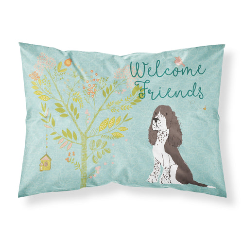 'Caroline'S Treasures Welcome Friends Brown Springer Spaniel Pillowcase, Standard'