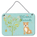 CarolineS Treasures Welcome Friends Brown Staffie Metal Print, 8Hx12W, Multicolor