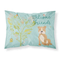 'Caroline'S Treasures Welcome Friends Brown Staffie Printed, Polyester, 250 Thread Count, Envelope Closure Pillowcase, Standard