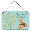 CarolineS Treasures Welcome Friends Airedale Terrier Metal Print, 8Hx12W, Multicolor