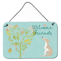 CarolineS Treasures Welcome Friends Whippet Metal Print, 8 Inch  Inch  H X 12 Inch  Inch  W