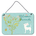 CarolineS Treasures Welcome Friends White Chihuahua Metal Print, 8Hx12W
