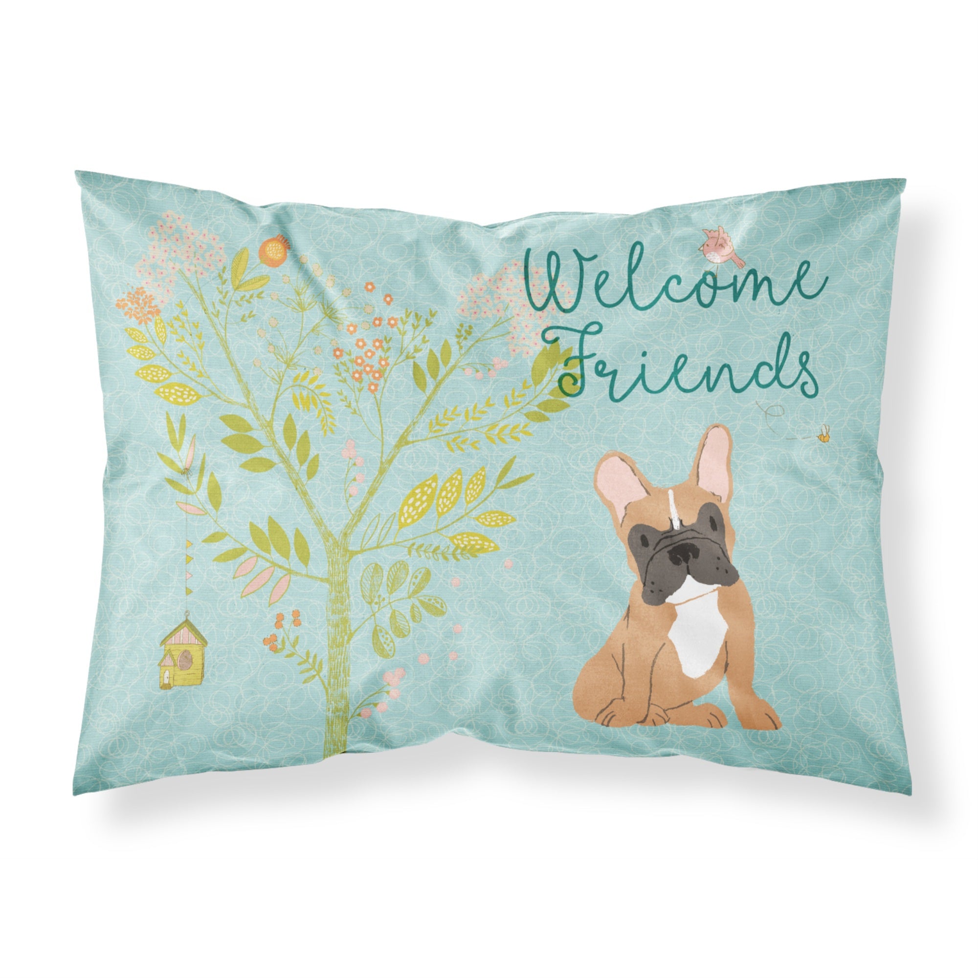 'Caroline'S Treasures Welcome Friends Fawn French Bulldog Pillowcase, Standard'
