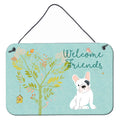 CarolineS Treasures Welcome Friends Piebald French Bulldog Metal Print, 8Hx12W, Multicolor