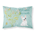 'Caroline'S Treasures Welcome Friends Piebald French Bulldog Pillowcase, Standard'