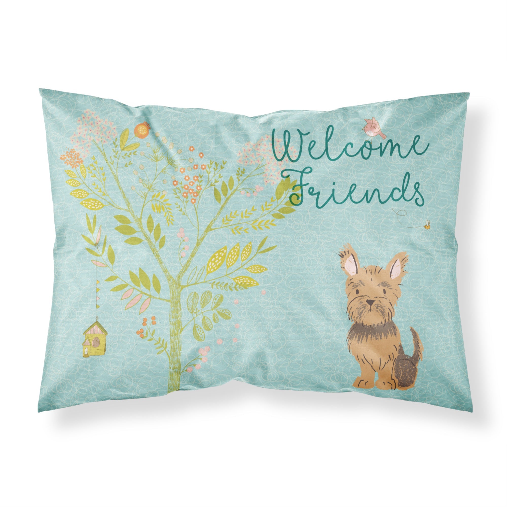 'Caroline'S Treasures Welcome Friends Yorkie Pillowcase, Standard'