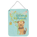 CarolineS Treasures Welcome Friends Yorkie Natural Ears Metal Print, 16H X 12W, Multicolor