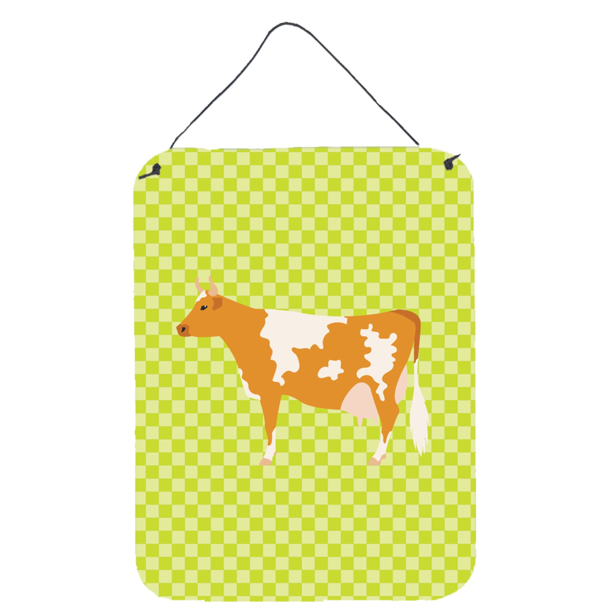 CarolineS Treasures Guernsey Cow Green Metal Print, 16Hx12W, Multicolor