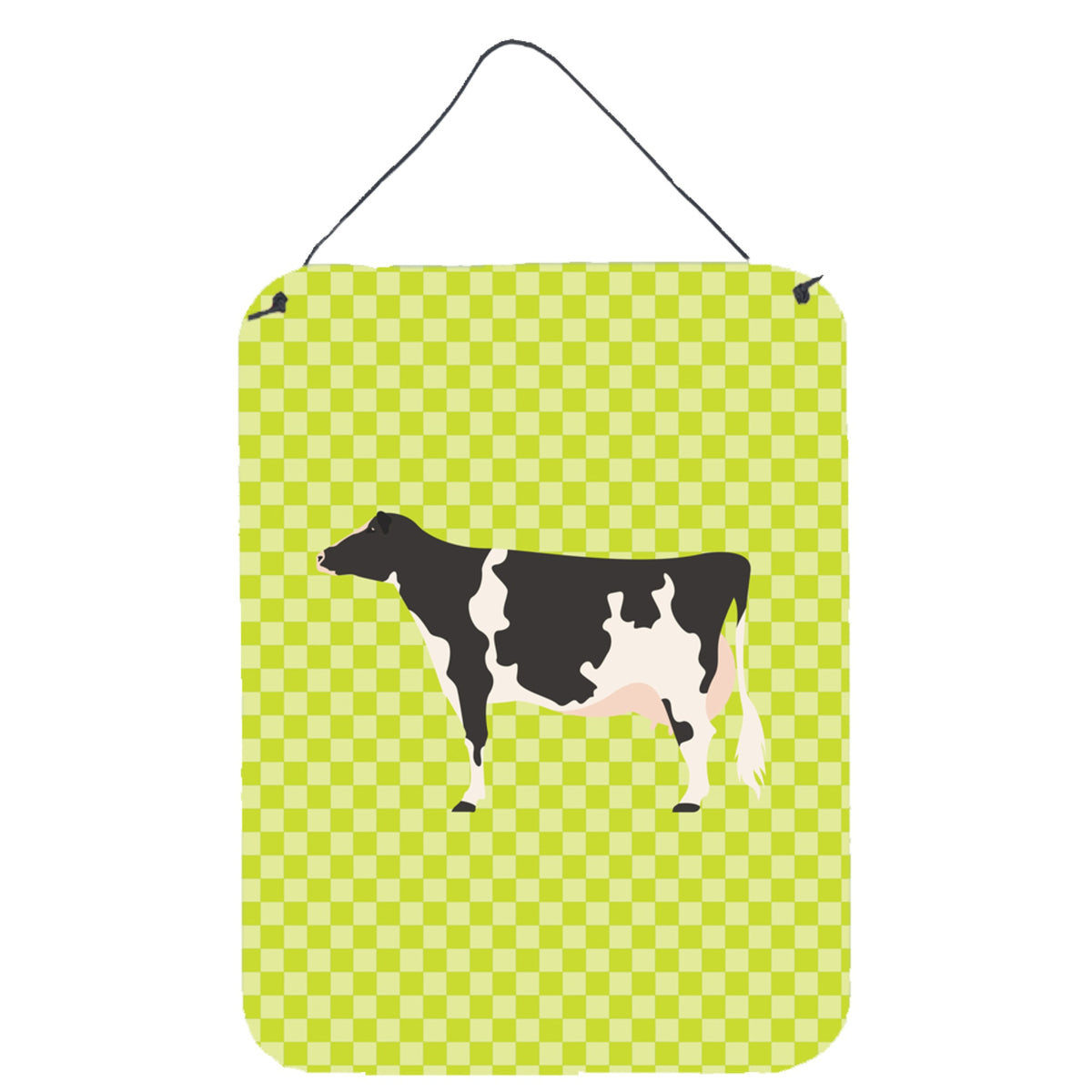 CarolineS Treasures Holstein Cow Green Metal Print, 16Hx12W, Multicolor