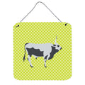 CarolineS Treasures Green Hungarian Grey Steppe Cow Metal Print, 6Hx6W